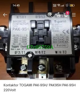Aksesori perawatan kompresor sekrup Hitachi kontaktor togami pak-95h G7C05759A